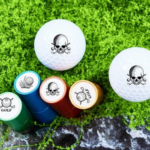 Sello de pelota de golf personalizado con tinta para golfistas, papá y el Día del Padre. Estampador de pelota de golf personalizado, fabricante de pelotas de golf con monograma personalizado para hombres.