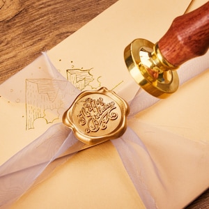 Handmade wedding wax seal stamp custom, Personalised Initials wax seal stamp kit for wedding, Custom logo wax seal for gift, Wax stamp kit