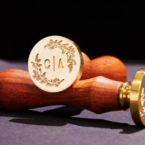 Kit de sello de cera con iniciales de boda personalizadas, kit de sello de cera con logotipo personalizado, sello de cera de boda personalizado, kit de sello de cera personalizado para regalos