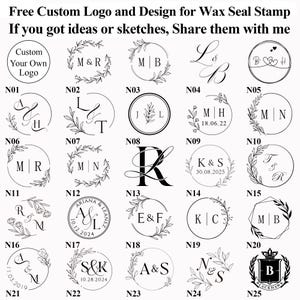 Custom Wax Seal Stamp Kit for Wedding Invitation, Initials Wax Stamp Kit, Custom Wax Seal Kit for Gift, Personalised Wedding Wax Seal Kit