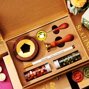 Custom Wax Seal Stamp Kit, Custom Wedding Initial Wax Seal Stamp Kit, Personalised Couples Wedding Wax Stamp Seal Kit