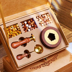 Kit timbro sigillo in ceralacca personalizzato con stufa a fusione per invito di nozze, kit timbro sigillo in ceralacca personalizzato per regalo, timbro sigillo in ceralacca con iniziali personalizzato