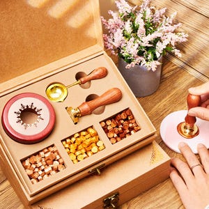 Kit de sellos de cera personalizados para invitaciones de boda, kit de sellos de cera personalizados, kit de sellos de cera personalizados para regalos