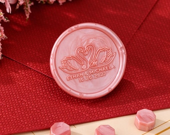 Custom Initial Wax Seal Stamp | Personalized Monogram Logo Wax Seal, Wedding Favor Seal for Invitations, Envelopes, Gift Wrapping L85H