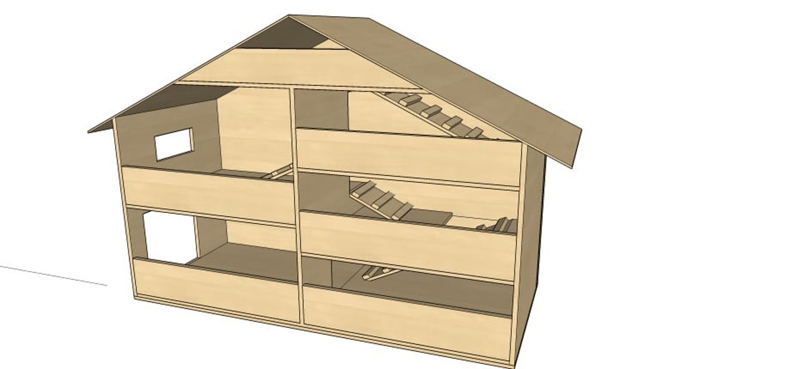 Guinea Pig Doll House Small Animal Exercise Playhouse Toy Etsy