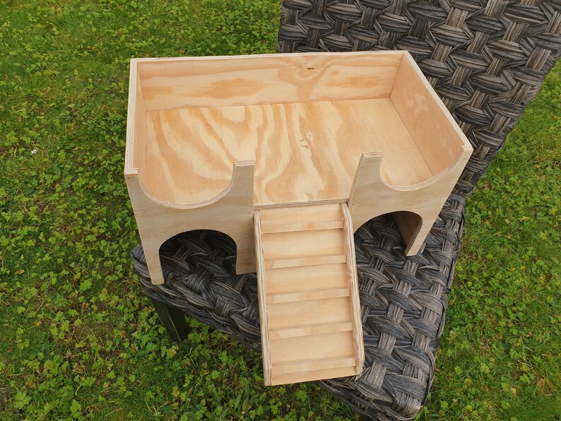 Guinea Pig House Shelter Hide Out Castle two tiered hideaway Etsy