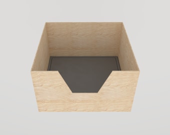 Simple Wooden Whelping Box for Cats, Weaning Box, Birthing Bed, Whelping Box, Kittens Box, Cat, Kitty, Kittens Box