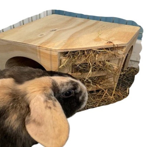 XL Rabbits Corner Play Tunnel Shelter With Built in Hay Rack Etsy UK
