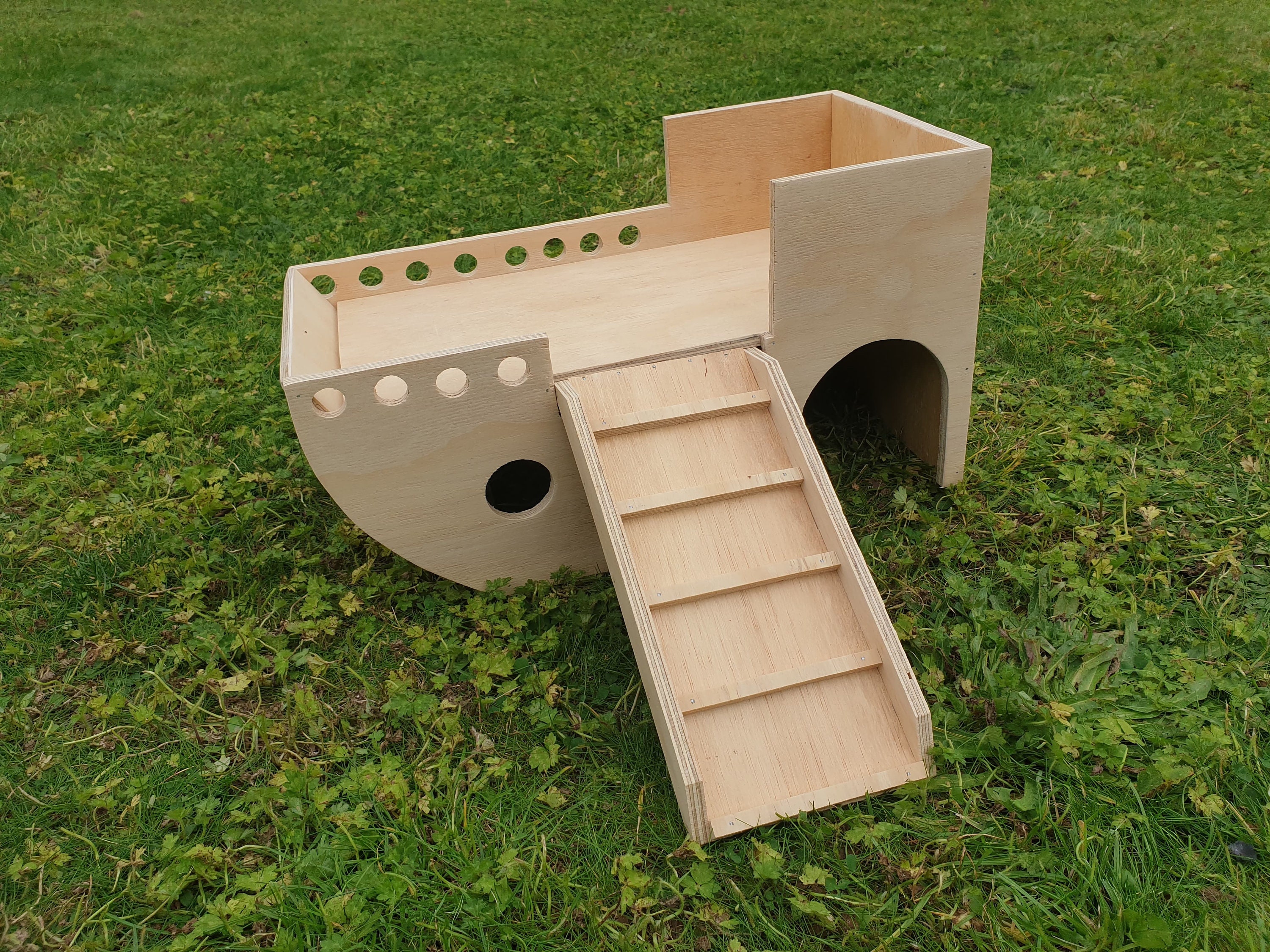 Hamster Mega Fort Castle Wooden House Shelter Hideout Hideaway