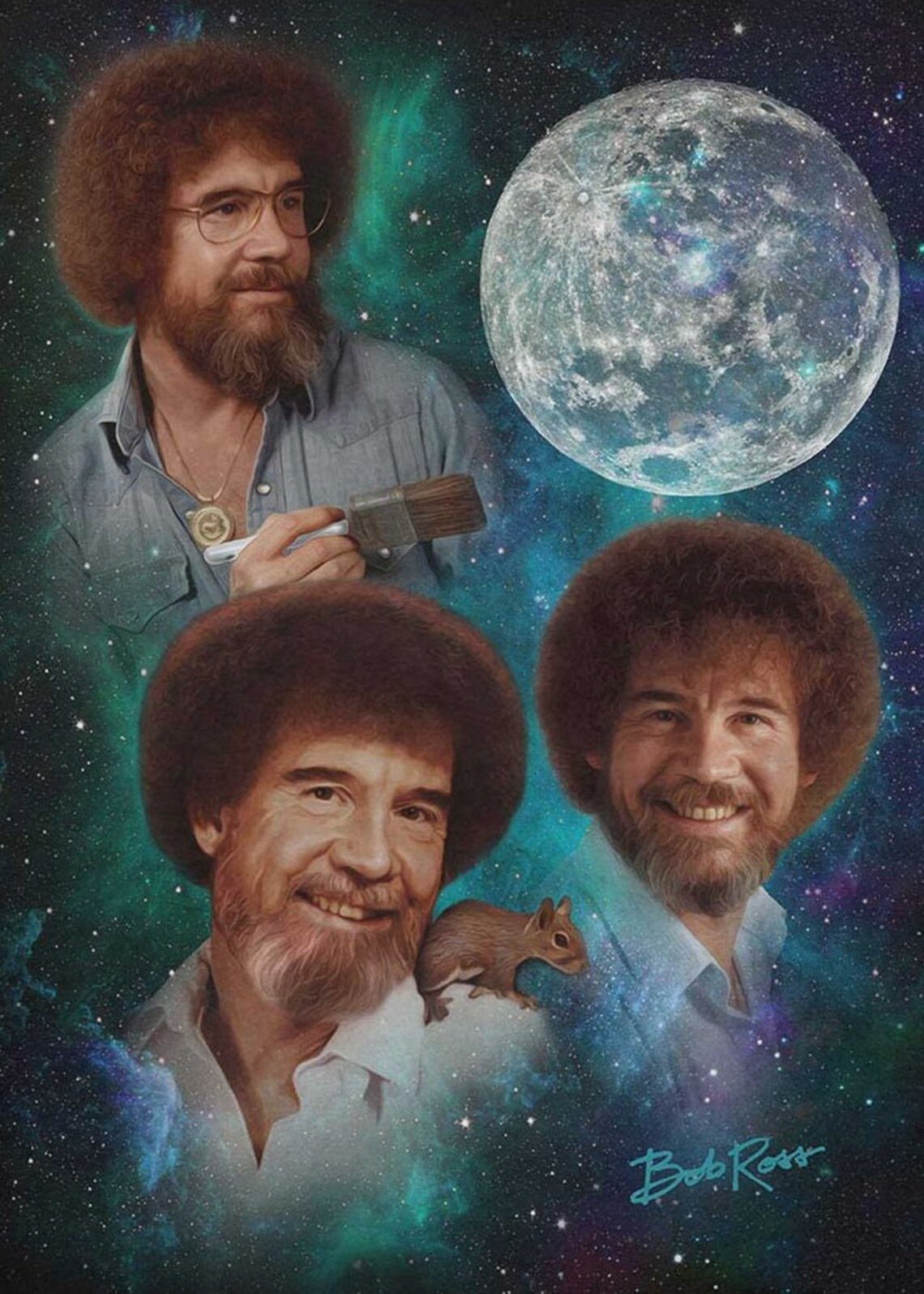 Bob Ross gloss poster 17 x 24 inches Etsy