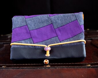 Tobacco pouch ROYAL / purple patchwork 2 / tobacco pouch