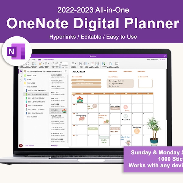 Onenote Templates Etsy