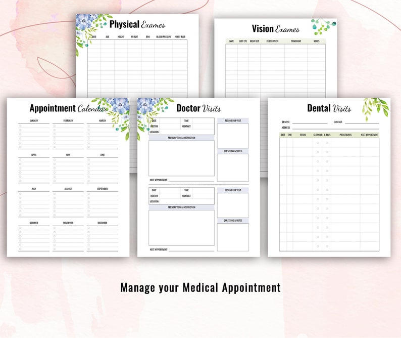 medical-planner-printable-medical-kit-healthcare-planner-etsy