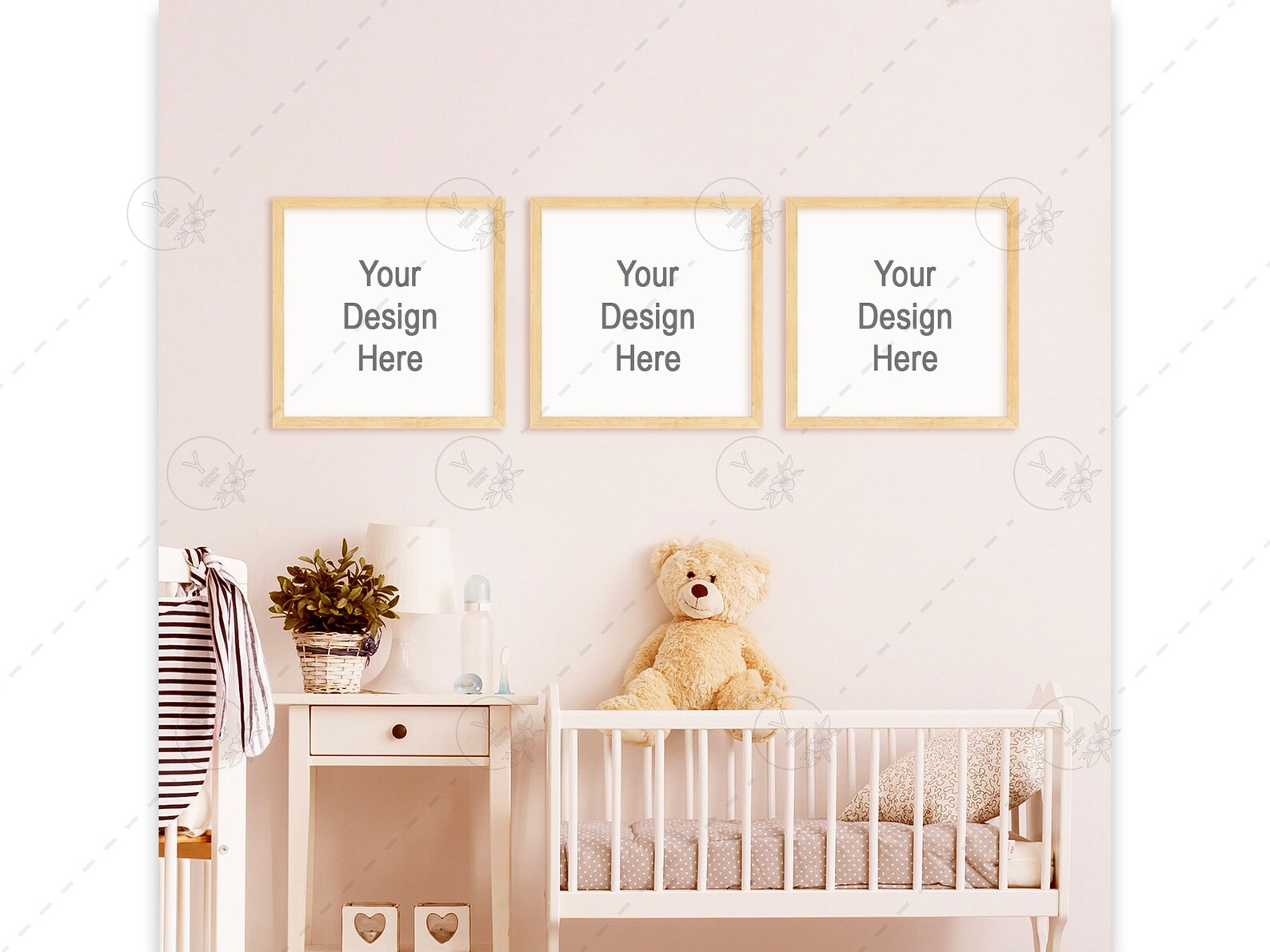 Download Nursery Frame Mockup Square Frame Mockup Set Kids Room | Etsy