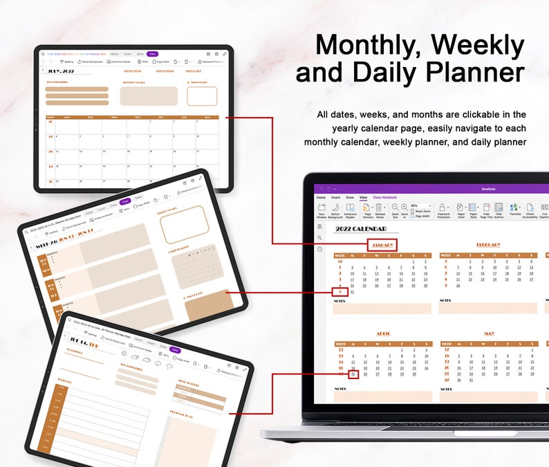 OneNote Digital Planner 2022 2023 Digital Planner for Etsy México