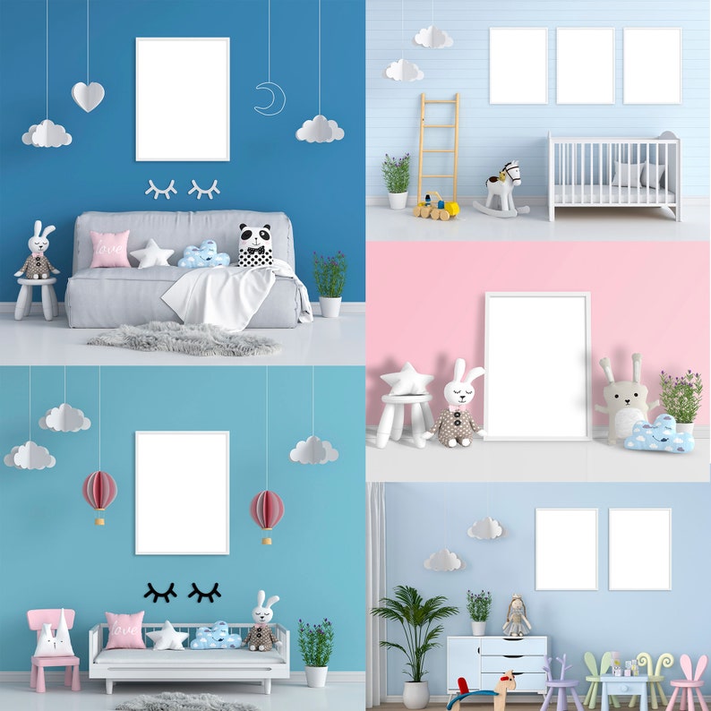 Download Kids Room Frame Mockup Nursery Frame Bundle Nursery Mockup ...