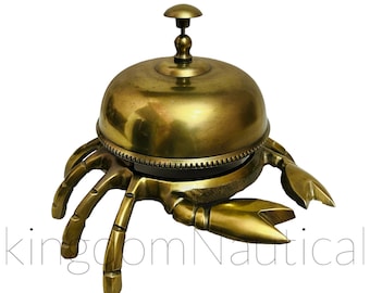 Nautical Crab Bell: Ornate Aluminum Desk Service Bell