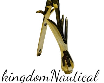 Nautical Brass Garlic Door Knocker: Coastal Decor