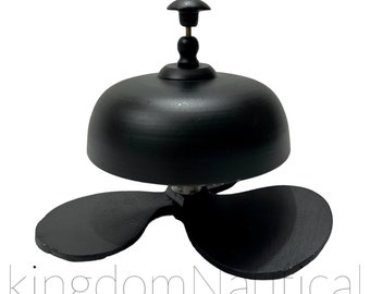 Campana de mesa náutica de aluminio: campana de recepción de servicio ornamentada