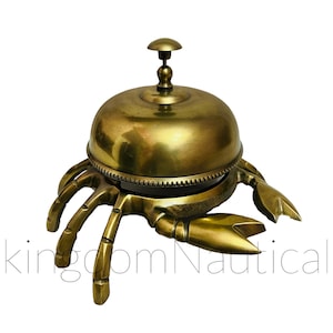 Nautical Crab Bell: Ornate Aluminum Desk Service Bell
