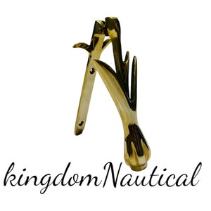 Nautical Brass Garlic Door Knocker: Coastal Decor