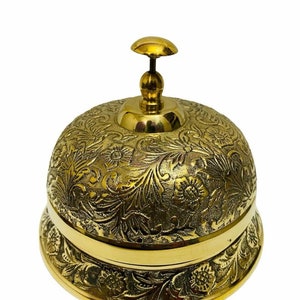 Nautische Vintage Handgemachte Shinny Messing Schreibtisch Glocke, Glocke, Büro Glocke