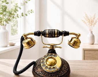 Vintage Disney Mickey Mouse Wizard Telephone - Functional Rotary