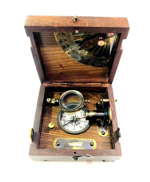 Brass Marine Box, Maritime Compass Telescope,magnifying Glass