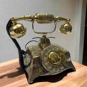 Maharaja Brass Working Rotary Dial Telephone