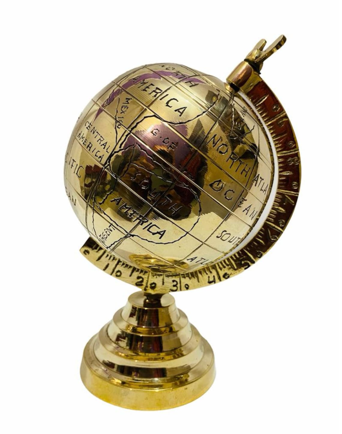 Nautical Handmade Brass Rotating Globe For Home & Office decor Etsy
