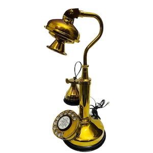 Brass Telephone / Candlestick Telephone / Rotary Dial Telephone / Retro Telephone / Working Telephone / Calling Telephone / Telephone Gift