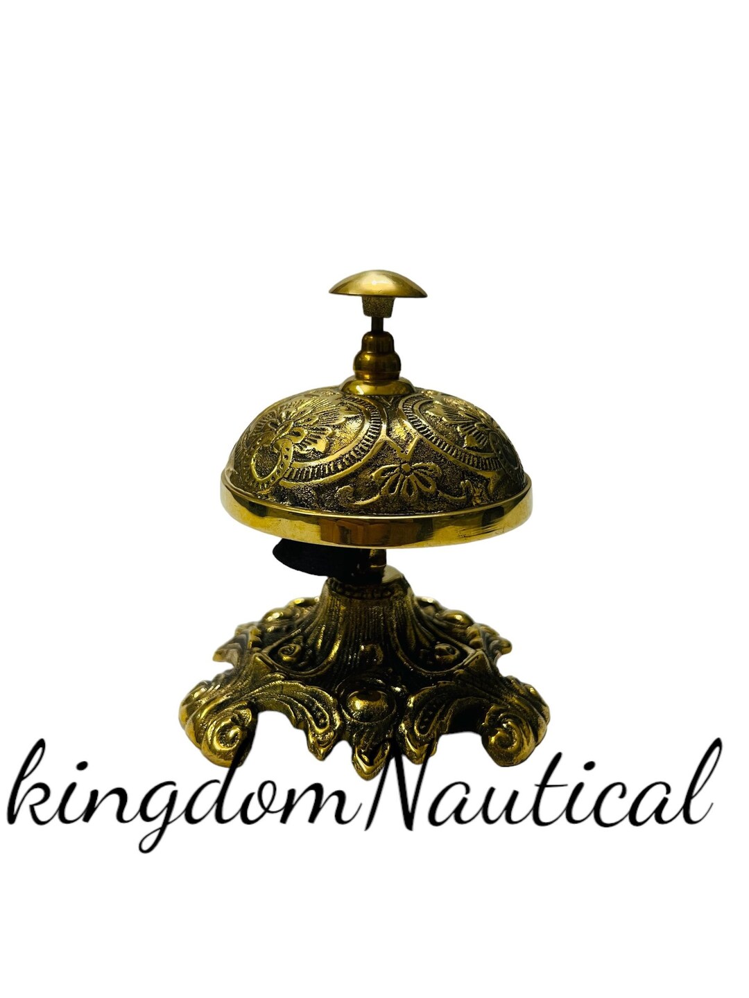 Nautical Brass Desk Bell Ornate Bell Classic Bell Ringing Etsy