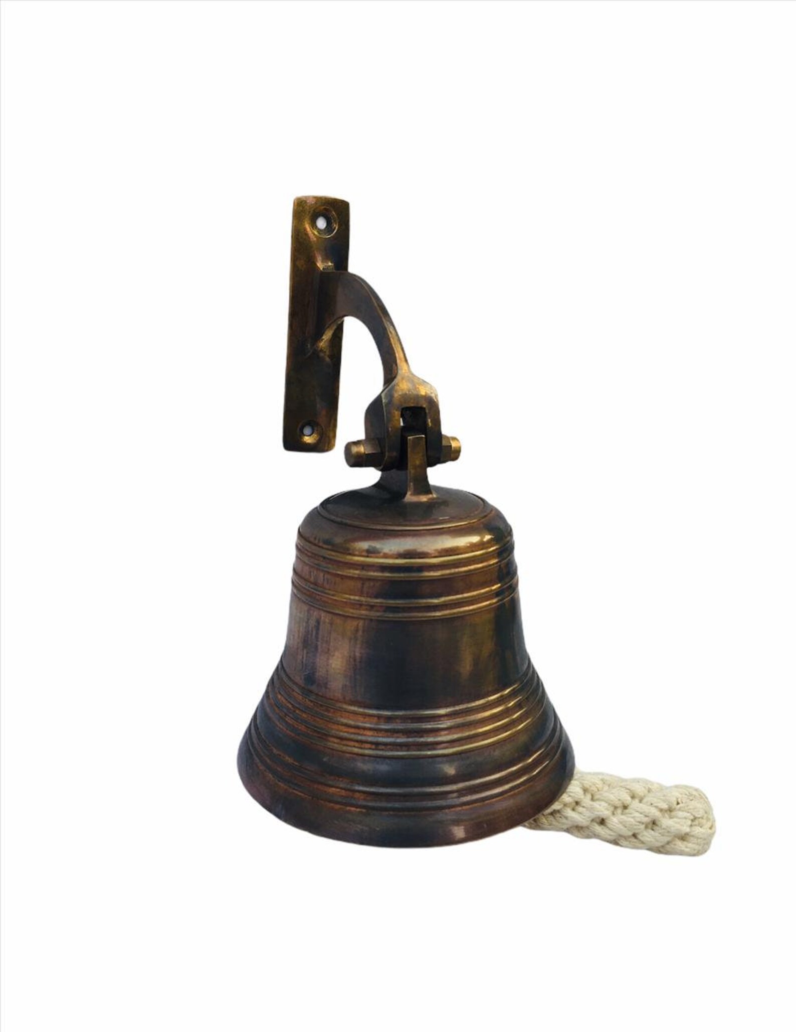 4 Nautical Antique Brass Rope Ship Wall Bell for Home Etsy