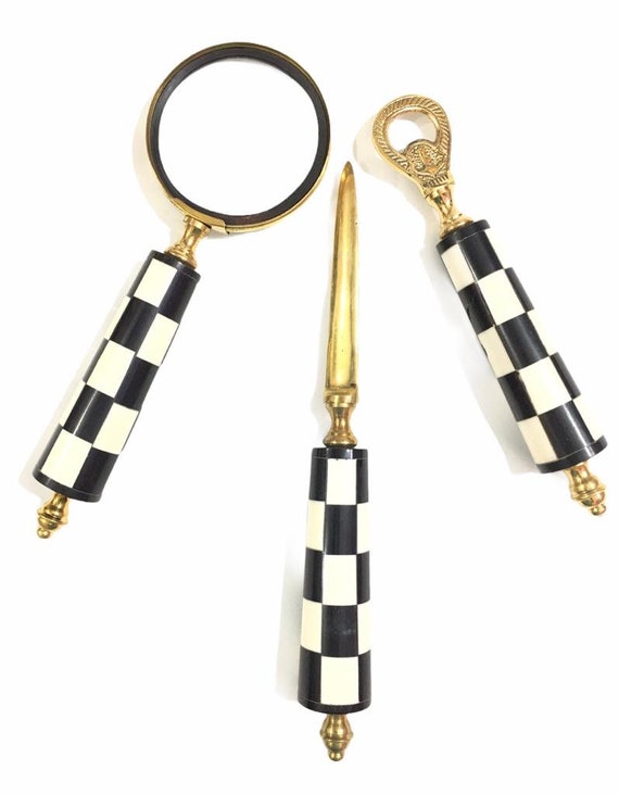 Details about   Antique Nautical Brass Chess Handle Magnifying Glass with Letter & Bottle Opener 
