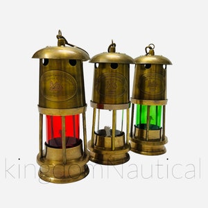 Nautical Brass Minor Lamp, Oil Lamp, Ship Oil Lantern, Hanging Lamp, Desk Lamp, Decorative Lantern, Best For Housewarming