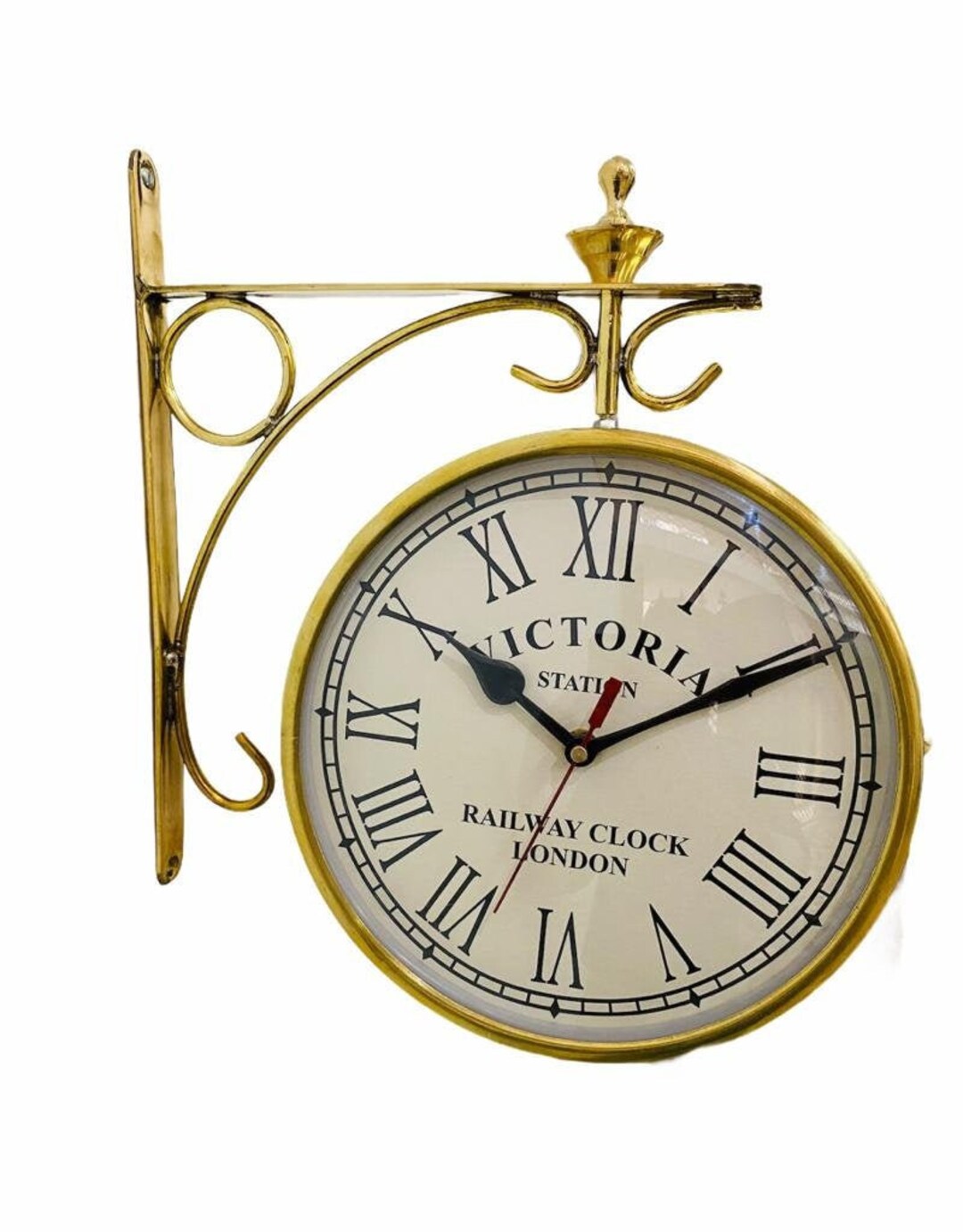 8'' Nautical Brass Victorian Clock Double Sided Etsy