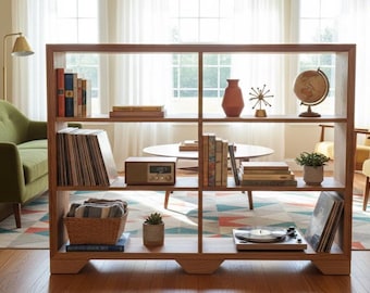 Handcrafted White Oak Bookcase: Non-Toxic, Custom Hardwood