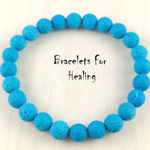 Blue Lava Beads for Jewelry Making - Dearbeads