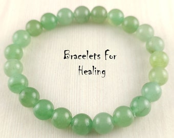 Green Aventurine Bracelet, Beaded Bracelet, Bracelets for Healing, Bracelet for Gift, Men And Women Bracelet, Healing Crystal, 8mm Beads