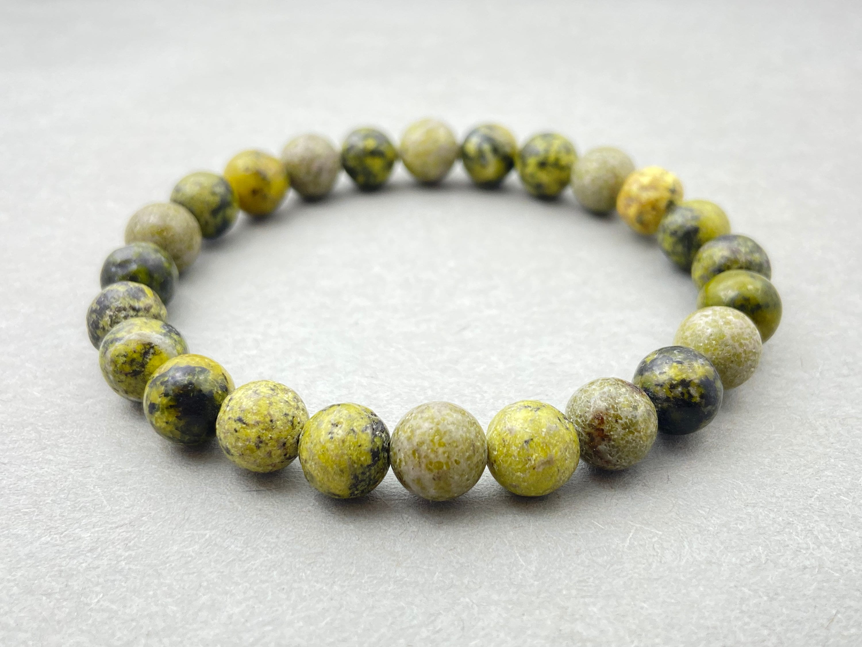 Bracelet serpentine 6mm | Pierres Naturelles | La Mine de l'Hérault