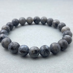 Larvikite Bracelet, Beaded Bracelet, Gift for Her, Gemstone Bracelet, Healing Bracelet, 8mm Beads, Friendship Bracelet, Crystals Bracelet