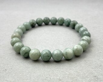 Burma Jade Beaded Bracelets, Natural Crystal, Stretch Bracelet 8mm, Healing  Meditation Yoga Birthstone Friendship Bracelets