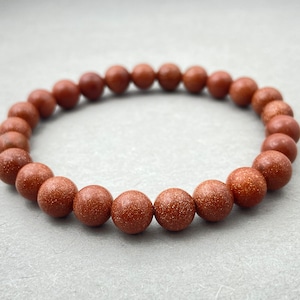 Gold Sandstone Bracelet, Beaded Bracelet with Natural Stones, Stylish And Unique Gift, Handmade Jewelry for Him & Her