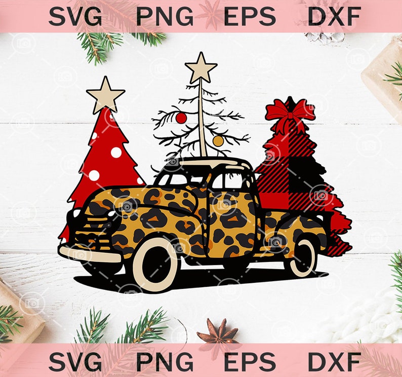 Download Merry Christmas Leopard Truck SVG Christmas SVG Christmas ...