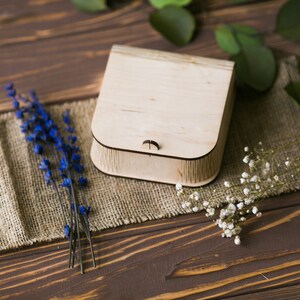 Box for flash drive | Wooden Wedding Box for USB | Wood box for rings | Wedding photography packaging | Custom wooden usb box image 3
