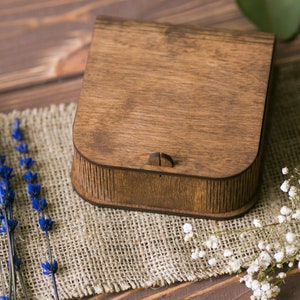 Box for flash drive | Wooden Wedding Box for USB | Wood box for rings | Wedding photography packaging | Custom wooden usb box image 4