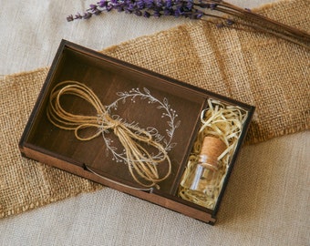 Wedding photo box for 10x15cm 4x6 | Wood print box Box for usb | Wooden photo box for 4x6 photo and USB flash drive