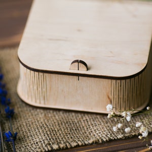 Box for flash drive | Wooden Wedding Box for USB | Wood box for rings | Wedding photography packaging | Custom wooden usb box image 2