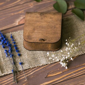 Box for flash drive | Wooden Wedding Box for USB | Wood box for rings | Wedding photography packaging | Custom wooden usb box image 6