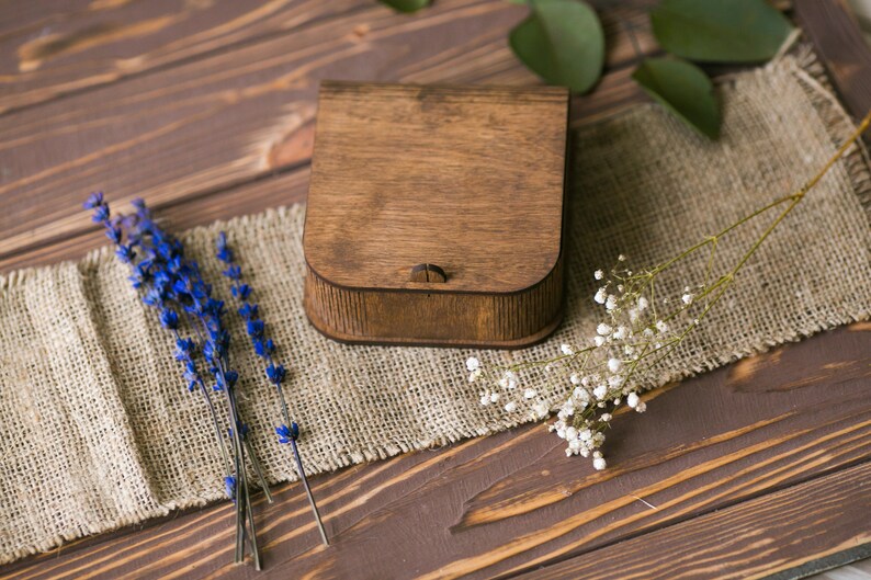 Box for flash drive | Wooden Wedding Box for USB | Wood box for rings | Wedding photography packaging | Custom wooden usb box image 6